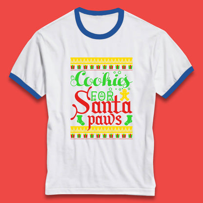 christmas cookies for santa paws ringer t shirt