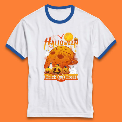 Happy Halloween Jason Voorhees Face Mask Halloween Friday The 13th Horror Movie Halloween Pumpkins Ringer T Shirt