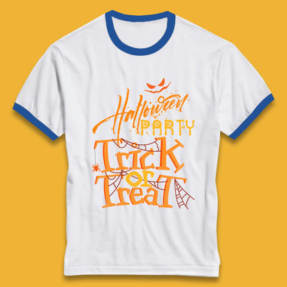 Happy Halloween Trick Or Treat Horror Scary Spooky Vibes Ringer T Shirt