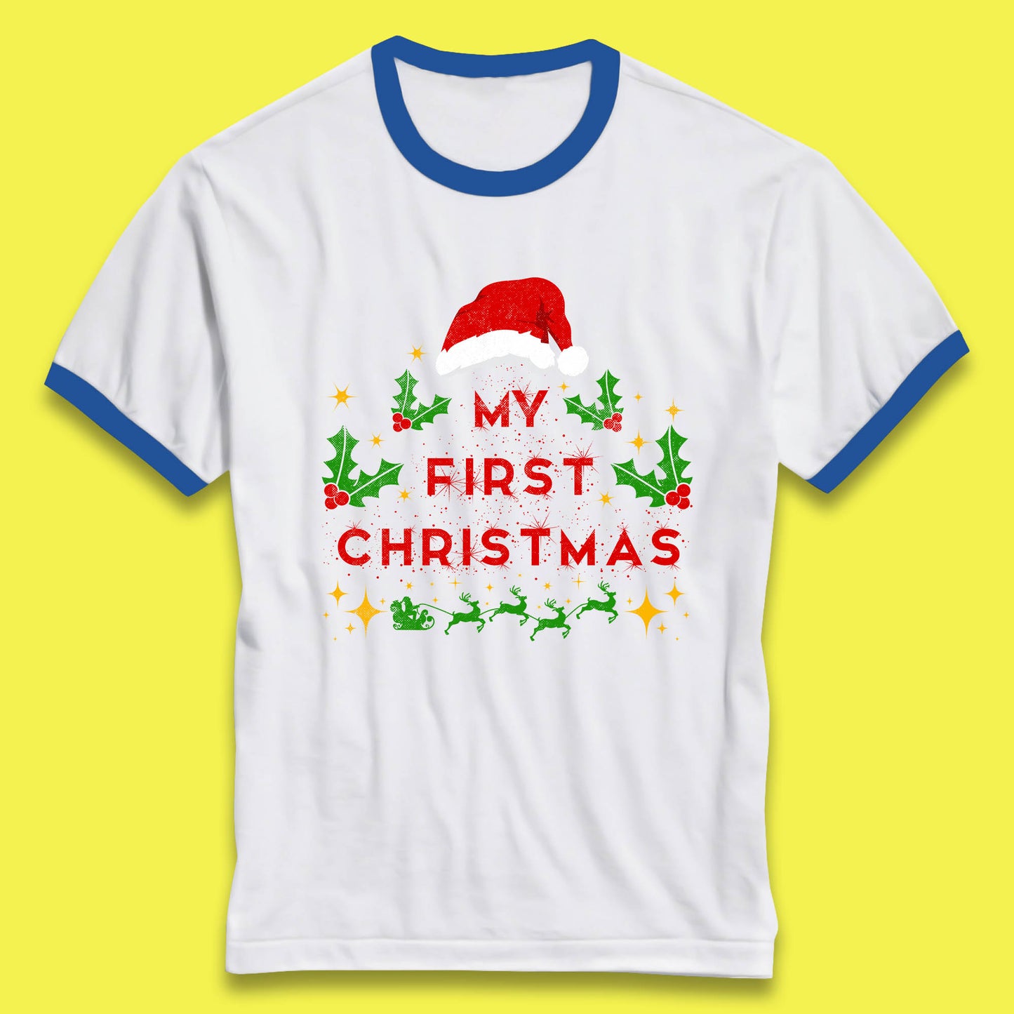 my first christmas winter ringer t shirt
