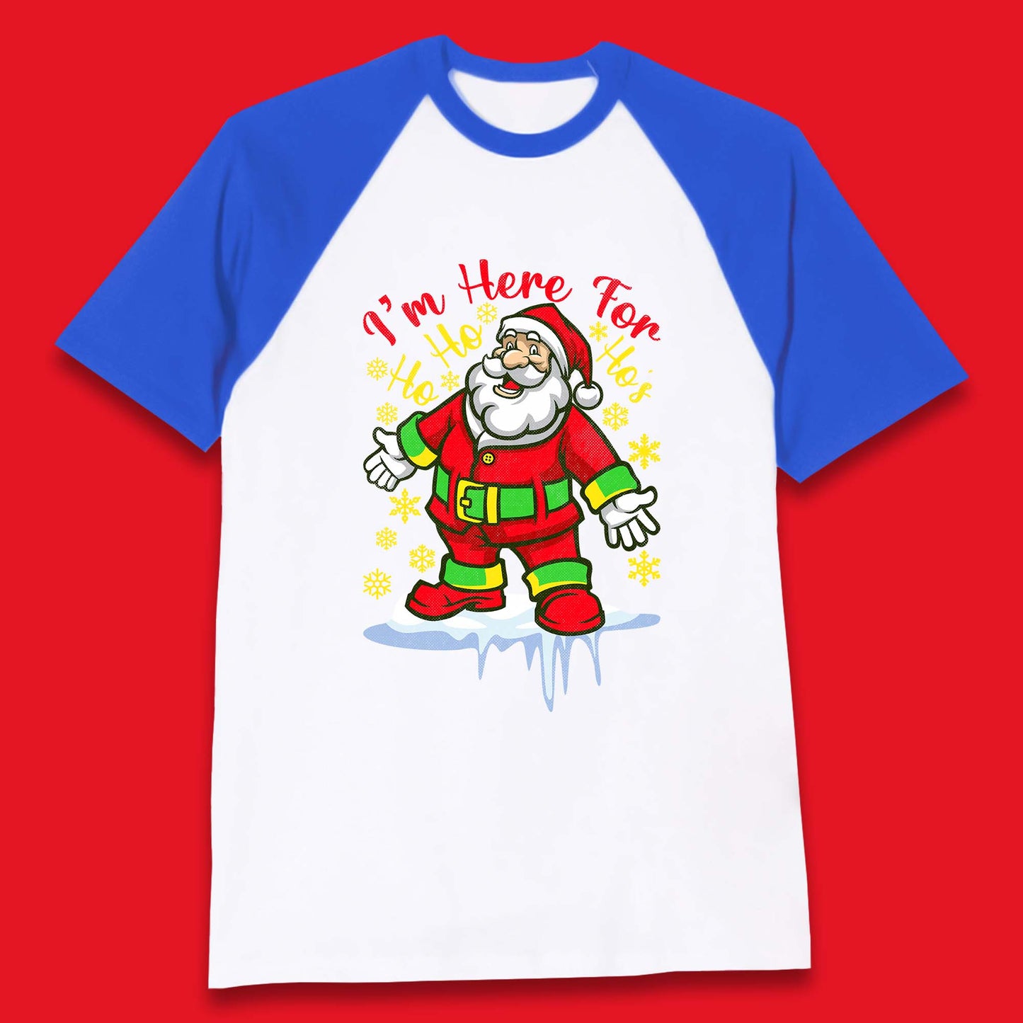 santa claus christmas baseball t shirt