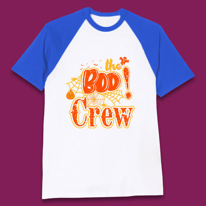 The Boo Crew Halloween Boo Squad Horror Scary Spokky Matching Costume Baseball T Shirt