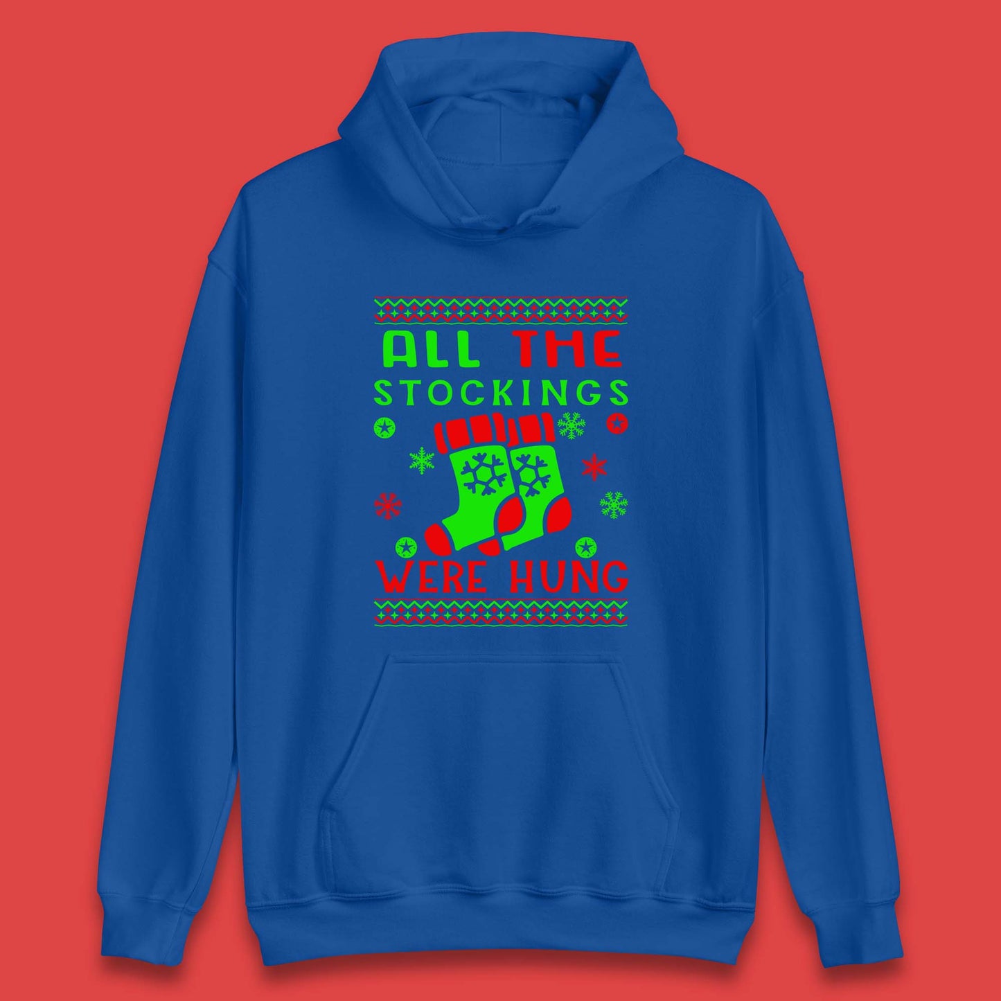 christmas socks all the stocking were hung hoodie