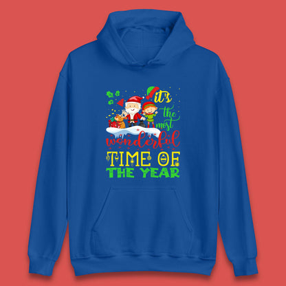 santa reindeer and elf hoodie