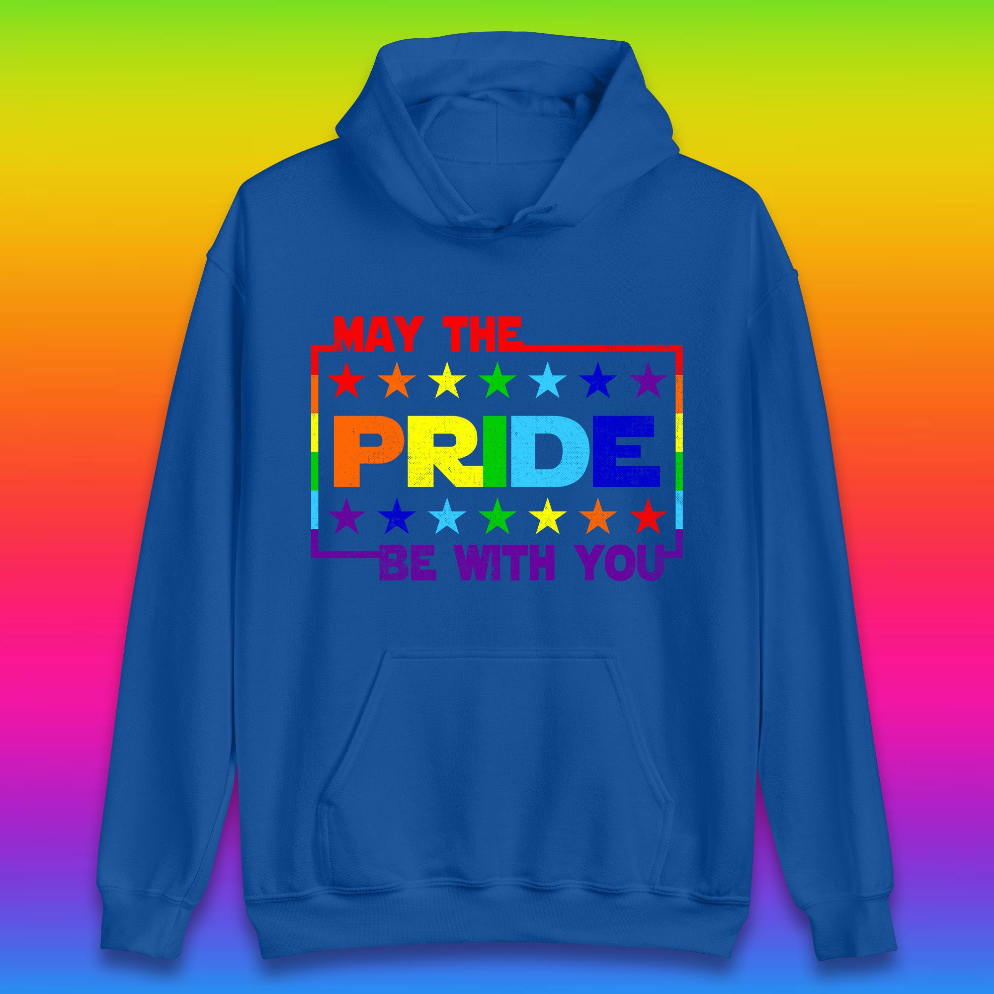 May The Pride Be With You LGBTQ Pride Month Rainbow Star Wars LGBT Pride Unisex Hoodie