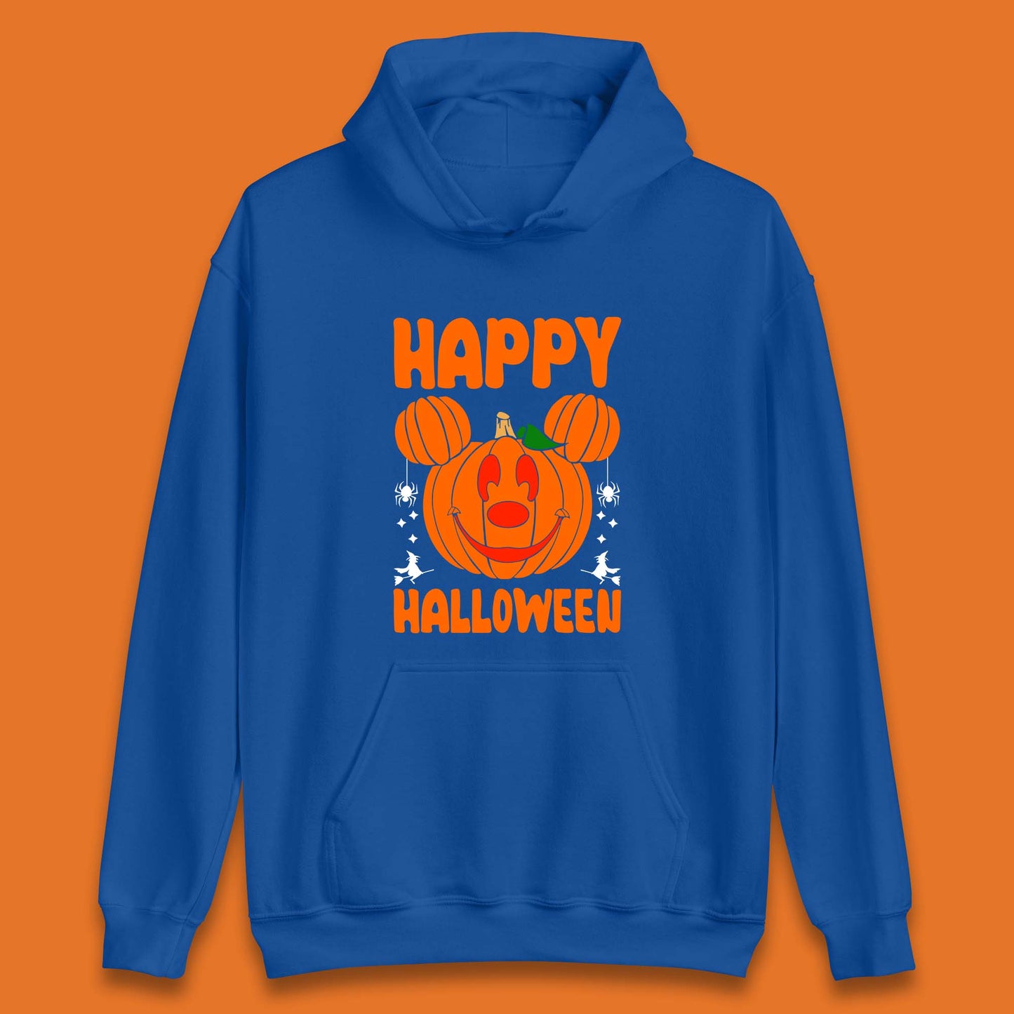 Happy Halloween Disney Mickey Mouse Jack-o-lantern Pumpkin Face Horror Scary Disney Trip Unisex Hoodie