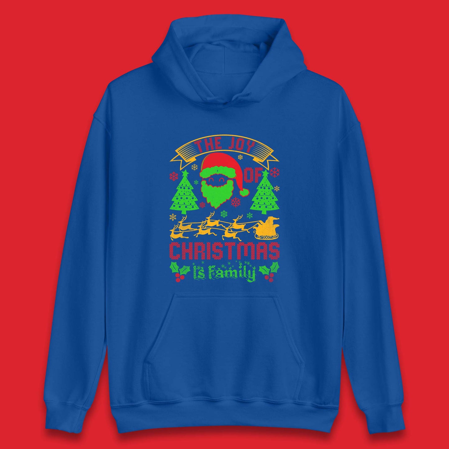 the joy of christmas is family hoodie