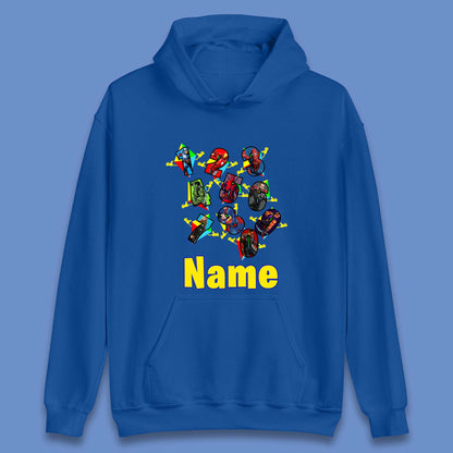 Personalised Number Day Superheroes Superheroes Unisex Hoodie