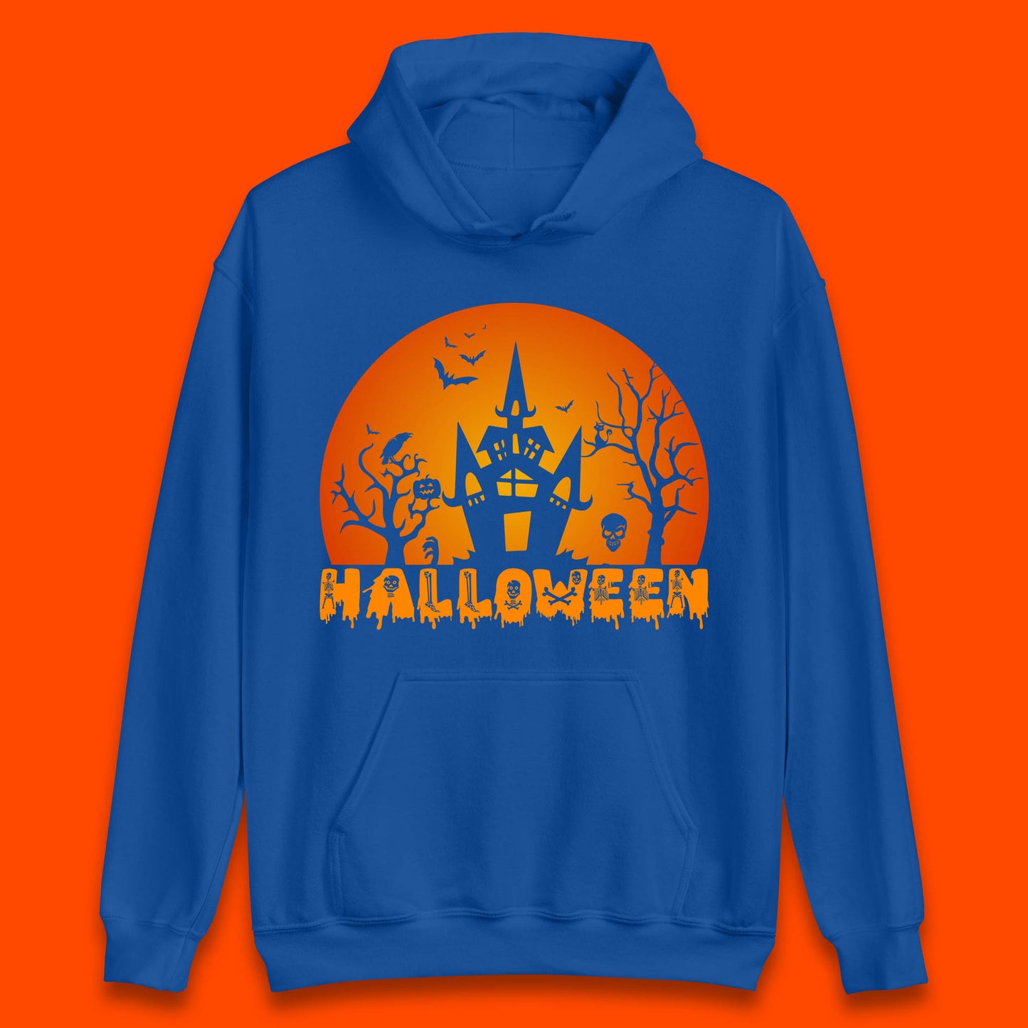 Halloween Horror Scary Hunted House Scary Spooky Night Festive Gift Unisex Hoodie