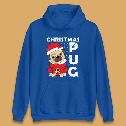 christmas pug dog hoodie