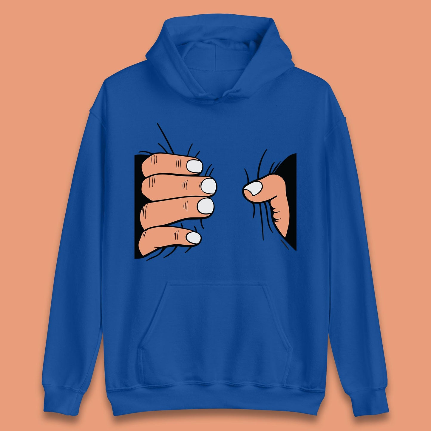 Crushing Handshake Big Hand Squeezing Funny Hand Grabbing Photographic Unisex Hoodie