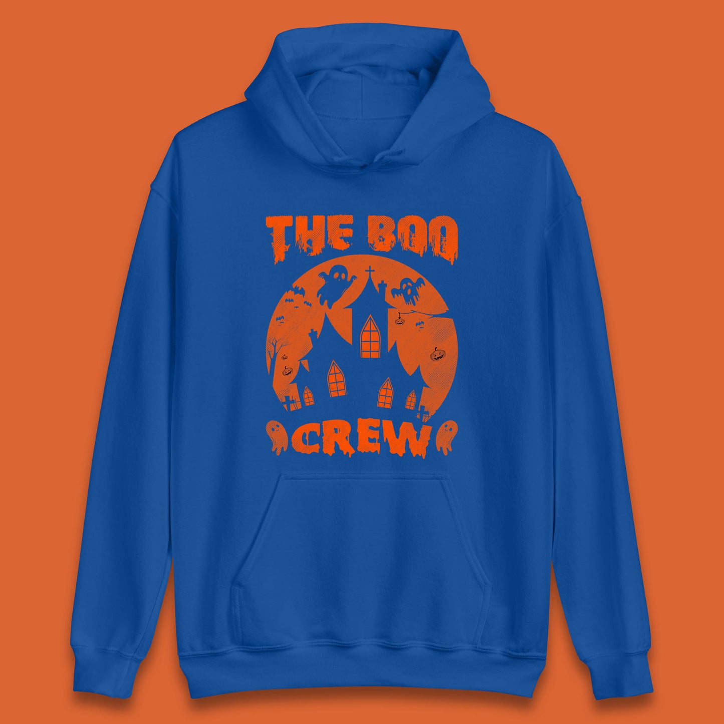 The Boo Crew Halloween Boo Squad Matching Costume Haunted House Horror Boo Ghost Unisex Hoodie