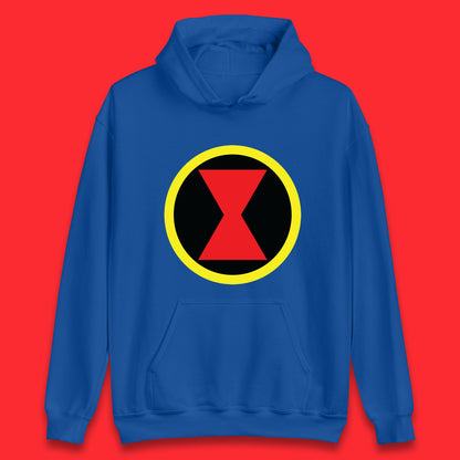 Black Widow Diy Black Symbol Logo Marvel Avengers Superhero Marvel Comics Gift for Marvel Fan Unisex Hoodie