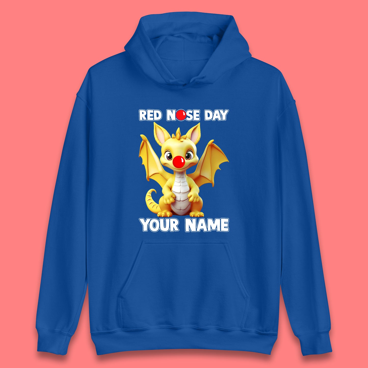 Personalised Dragon Red Nose Day Unisex Hoodie