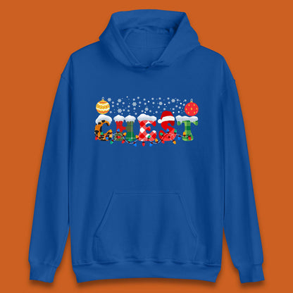 chest and nuts christmas snow winter hoodie