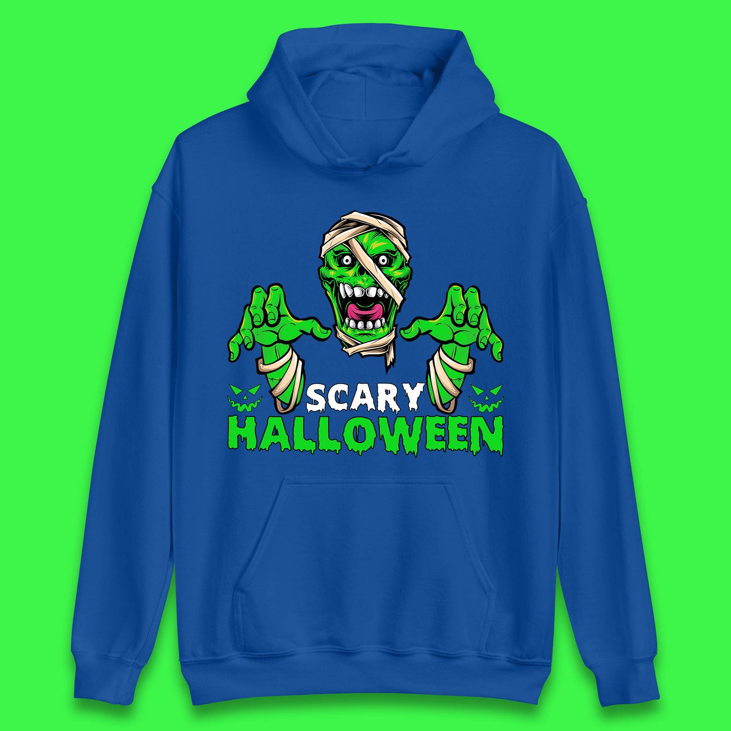 Scary Halloween Skull Zombie Mummy Horror Monster Zombie Hands Scary Vibes Unisex Hoodie