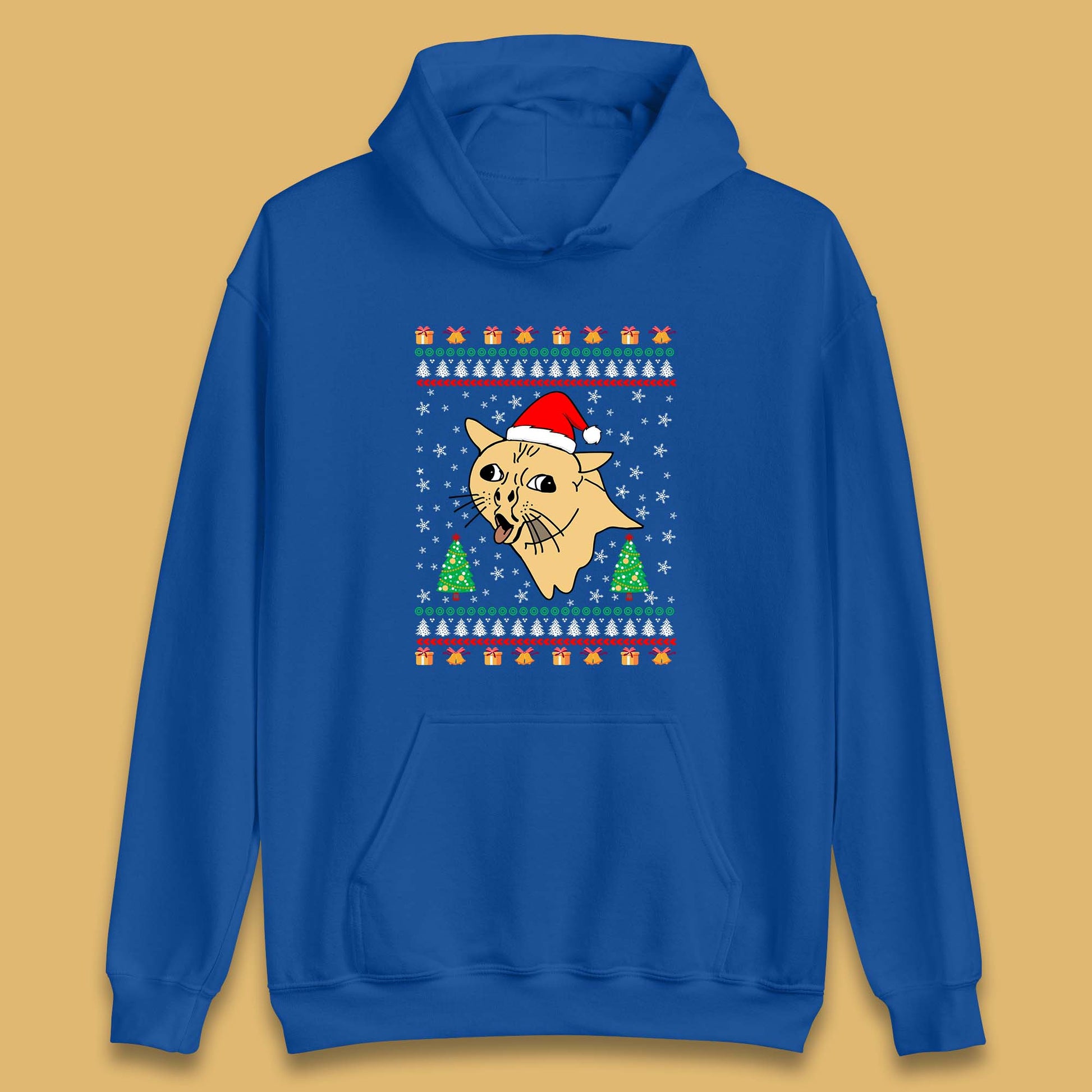 coughing cat christmas hoodie