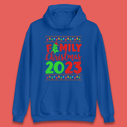 Family Christmas 2023 Merry Christmas Squad Xmas Matching Costume Unisex Hoodie