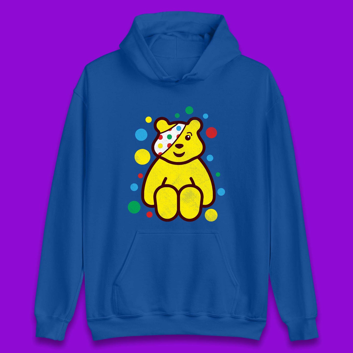 Children In Need Sitting Spotty Pudsey Bear Charity Raising Spotty Day Unisex Hoodie