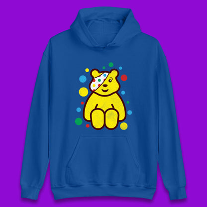 Children In Need Sitting Spotty Pudsey Bear Charity Raising Spotty Day Unisex Hoodie