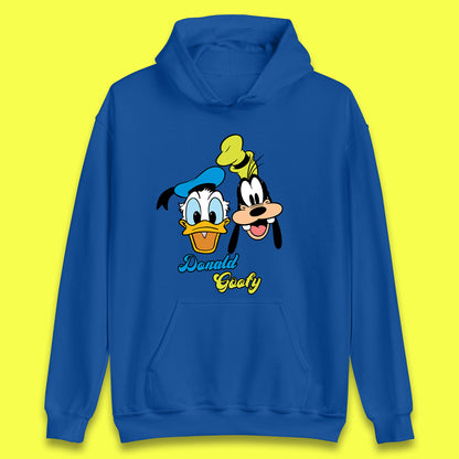 Disney Cartoon Characters Donald Duck And Pluto Goofy Face Disney World Trip Disney Vacation Unisex Hoodie