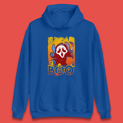 Stitch Scream Ghostface Disney Halloween Horror Movie  Disney Lilo & Stitch Unisex Hoodie