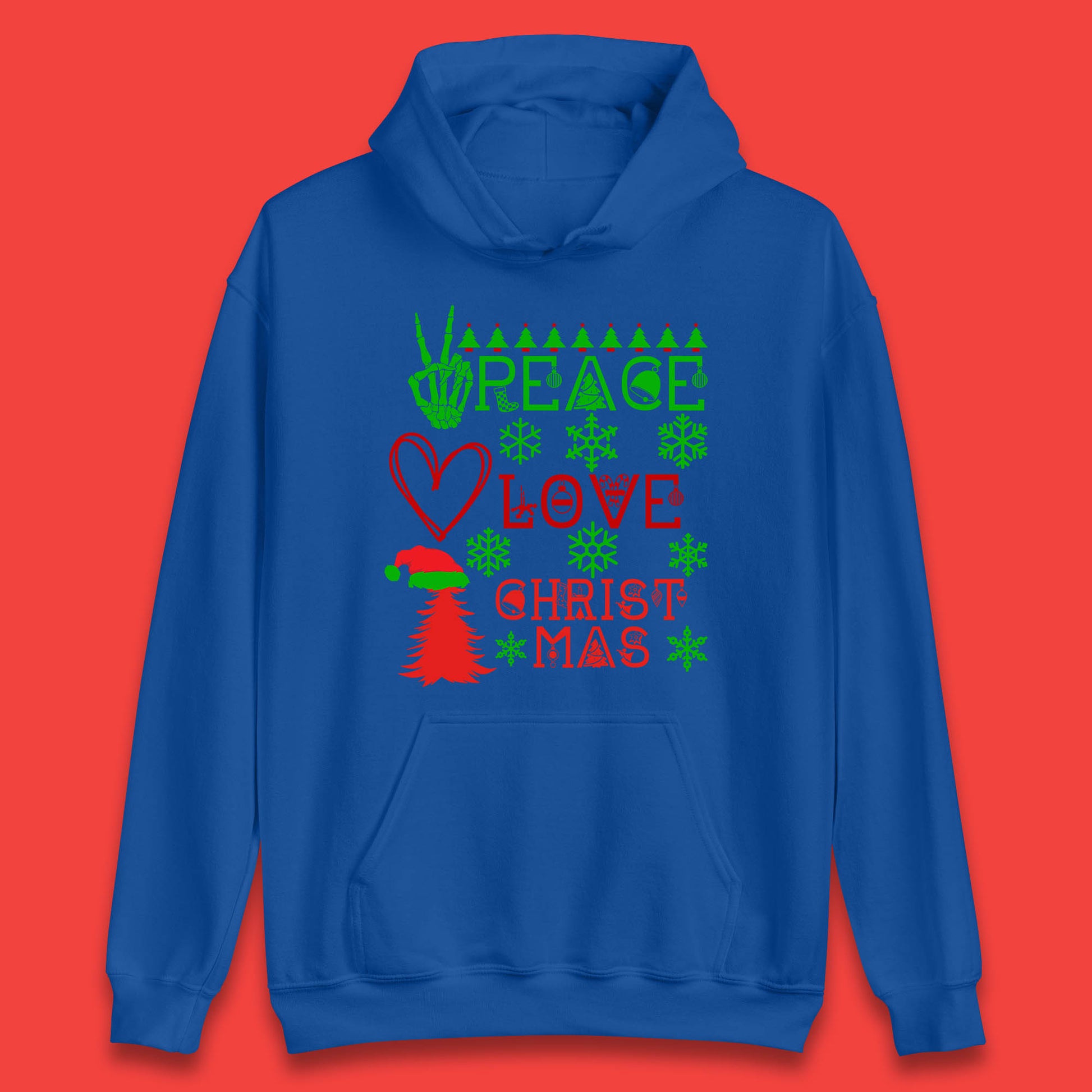 peace love christmas hoodie