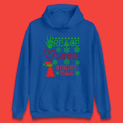 peace love christmas hoodie