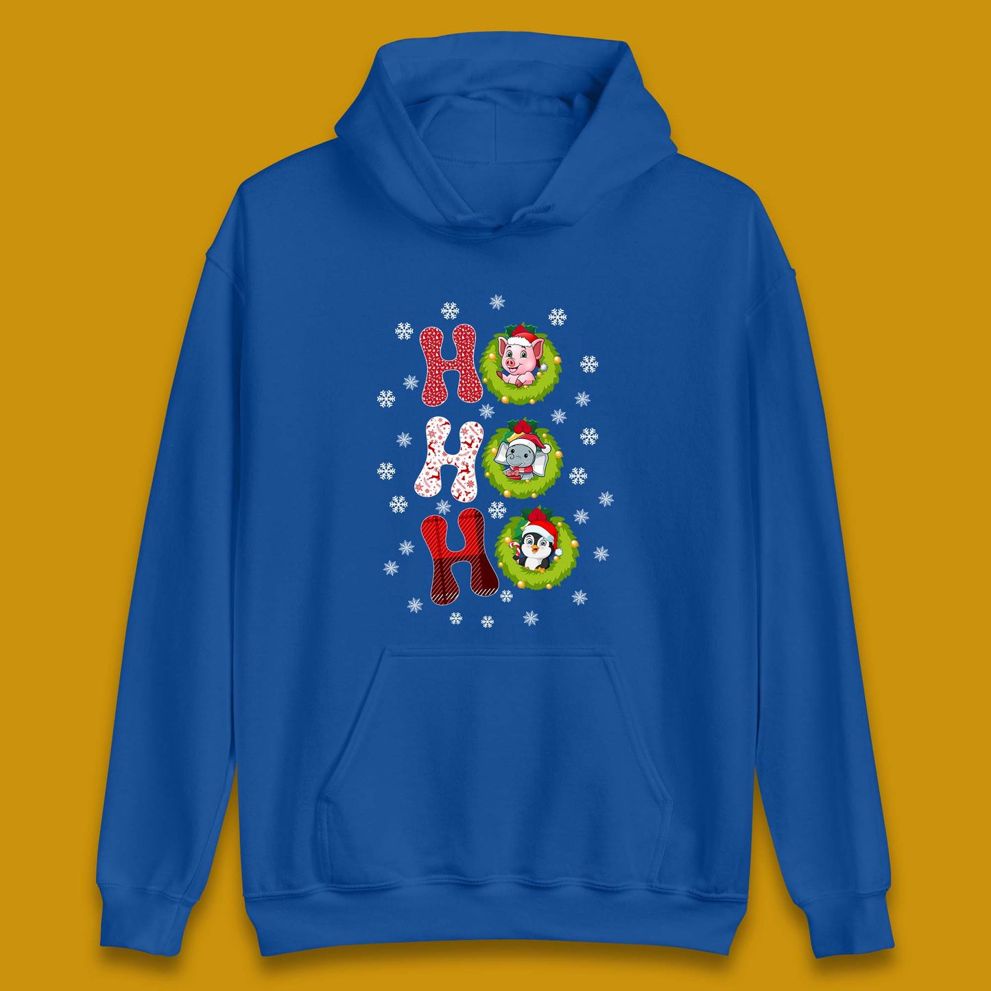 ho ho ho christmas animals hoodie