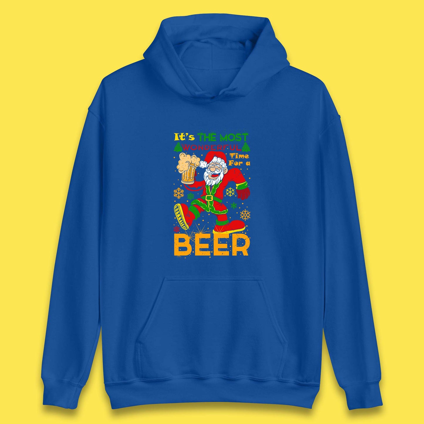santa drink beer hoodie