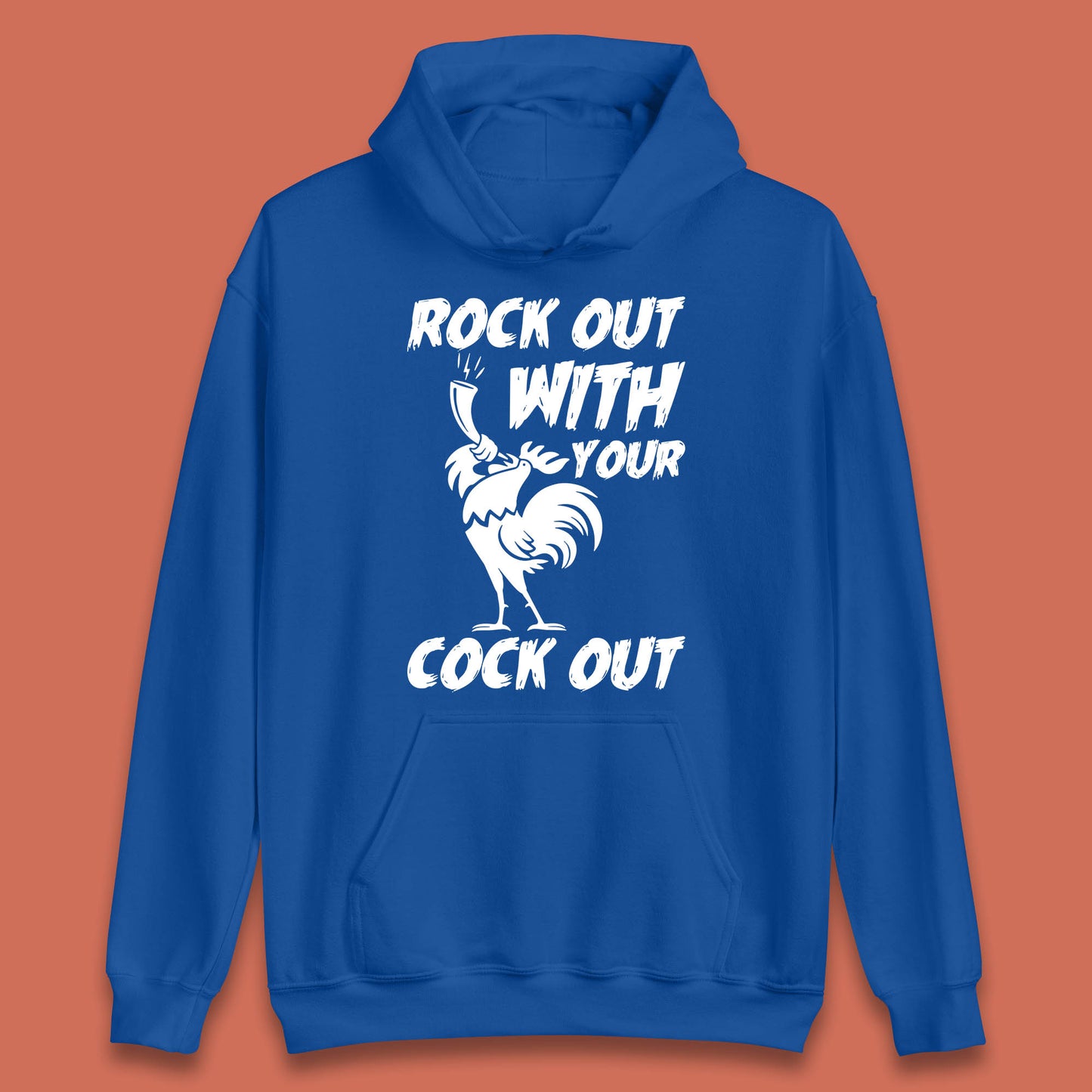 Rock Out With Your Cock Out Funny Offensive Cursed Offensive Meme Gag Joke Unisex Hoodie