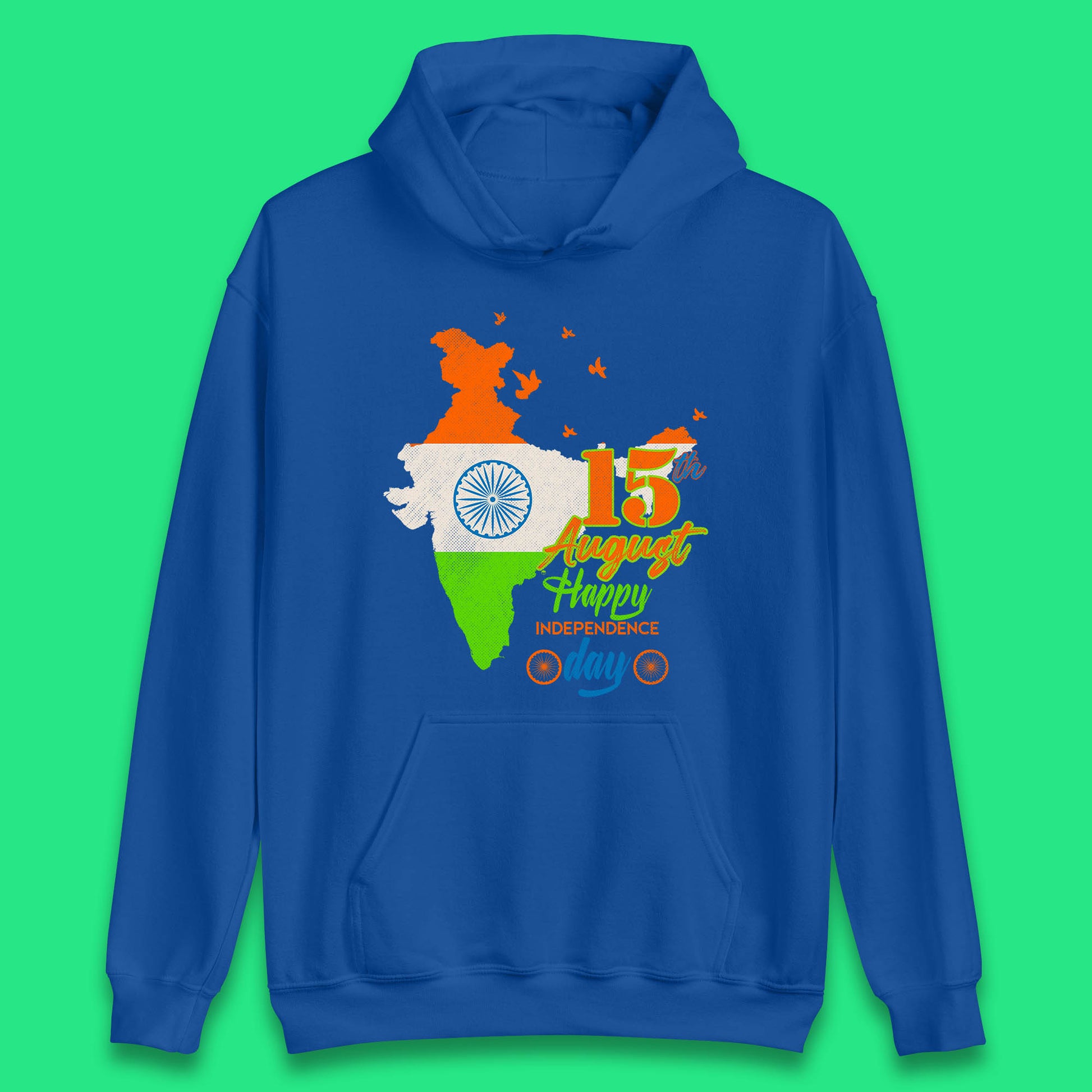 Patriotic Indian Map Flag Unisex Hoodie