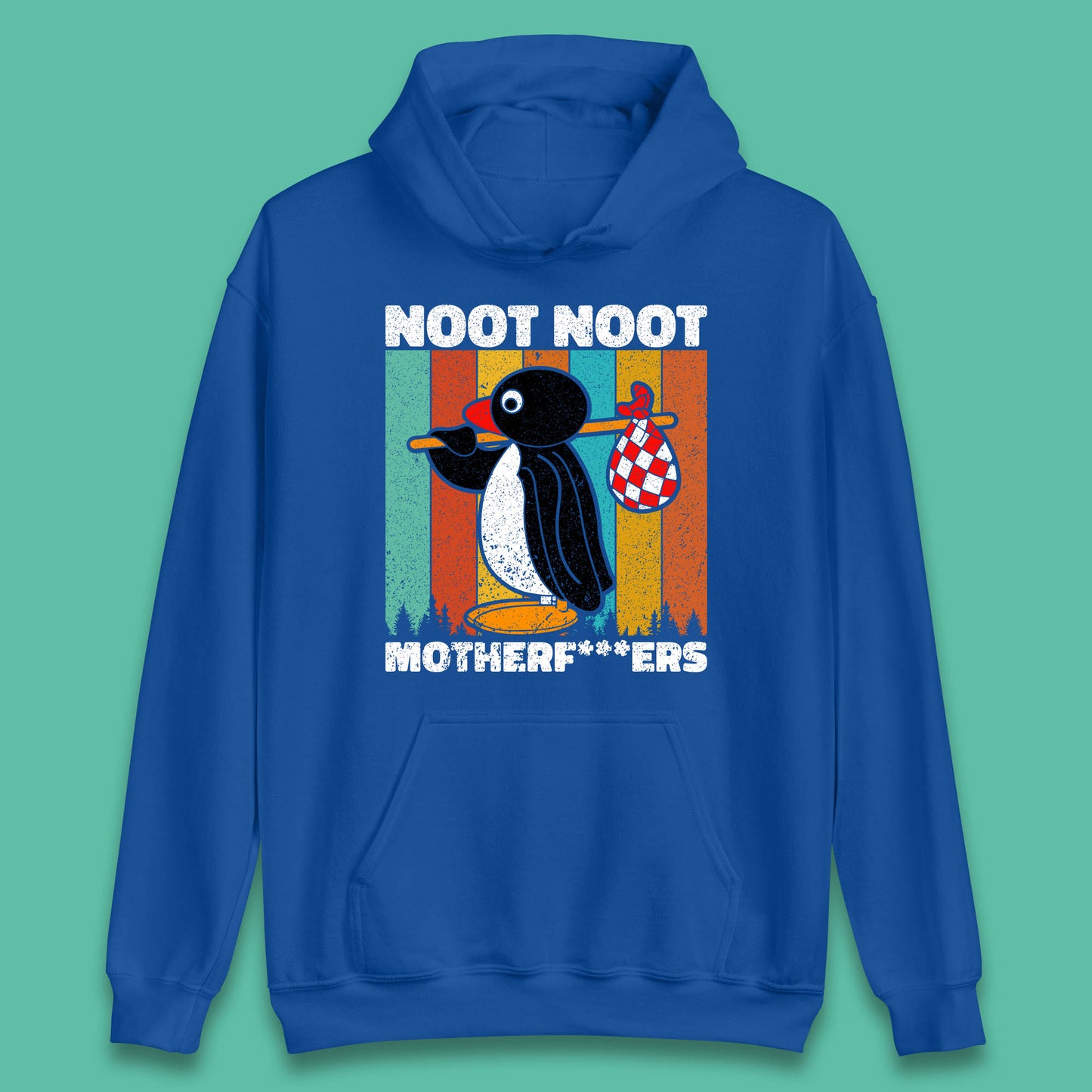 Noot Noot Pingu Madafakas Motherfcukers Funny Meme Vintage Retro Cartoon Anime Manga Unisex Hoodie