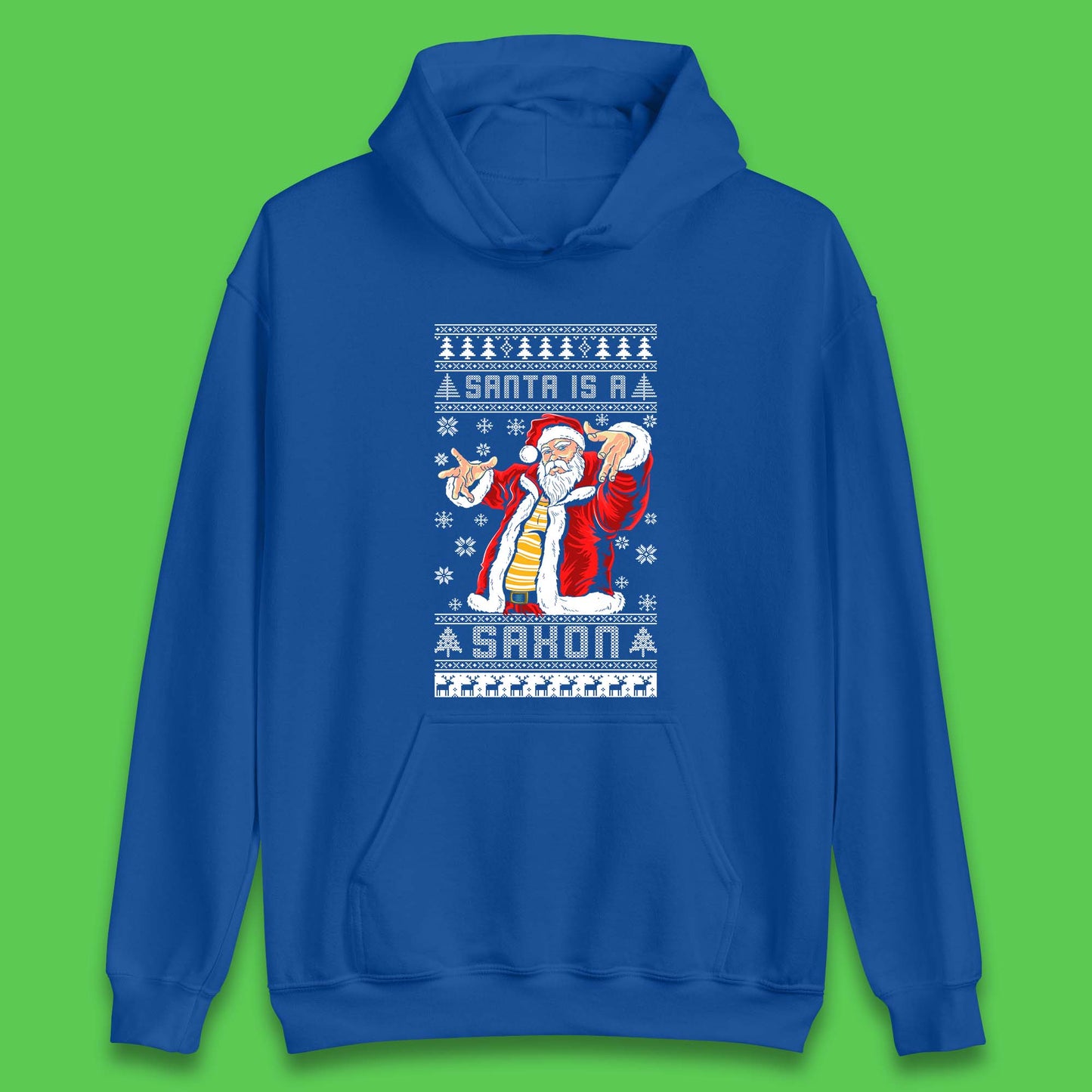 Santa is A Saxon Christmas Unisex Hoodie