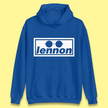 Lennon British Beatles Band John Lennon Singer Songwriter Musician Lennon Glasses Unisex Hoodie