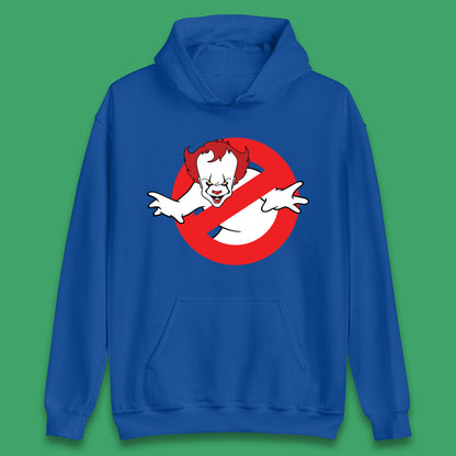 The Real Ghostbusters No Ghost Halloween IT Pennywise Clown Movie Mashup Parody Unisex Hoodie