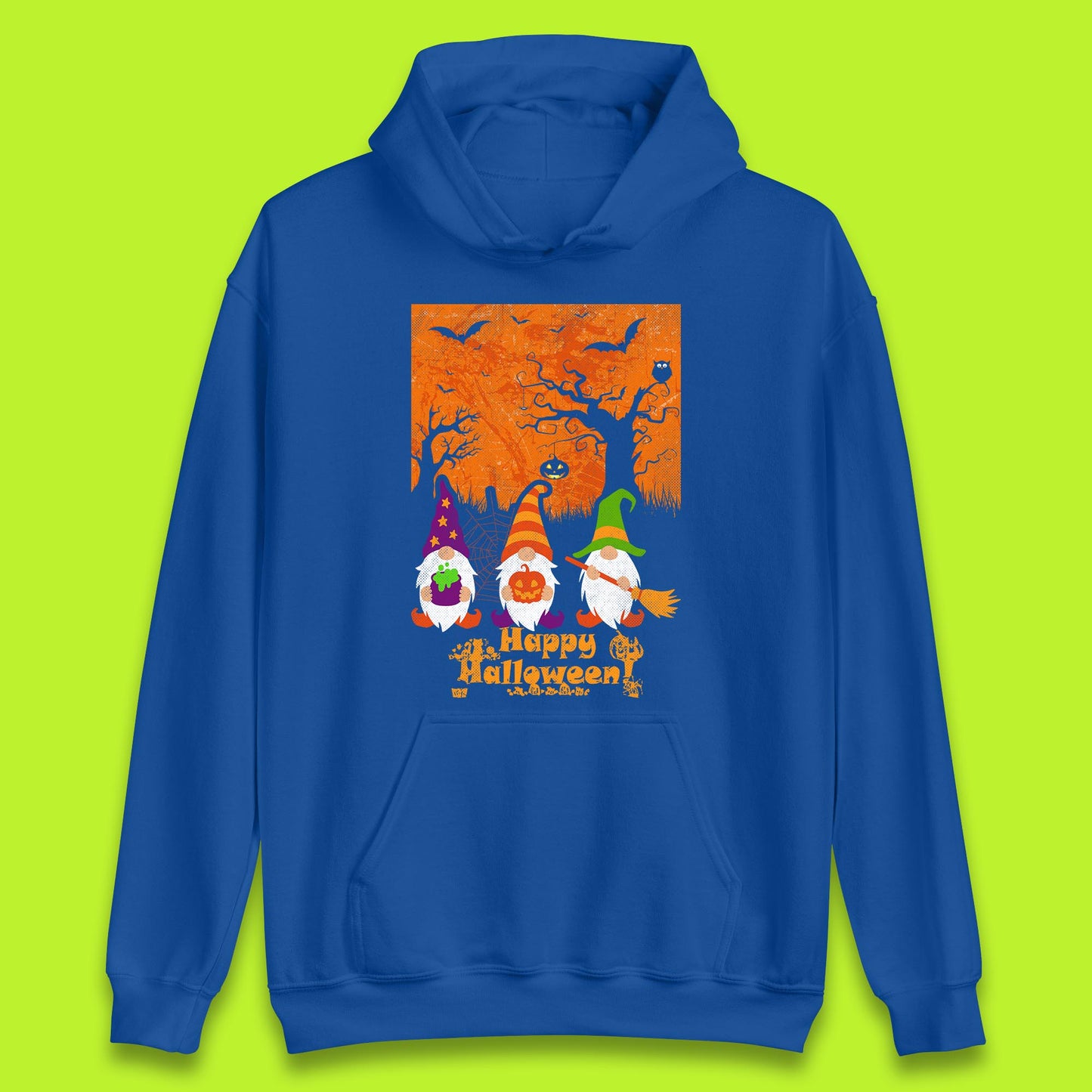 Happy Halloween Gnomies Spooky Witch Gnomes Scary Halloween Trees Gnome Lover Unisex Hoodie