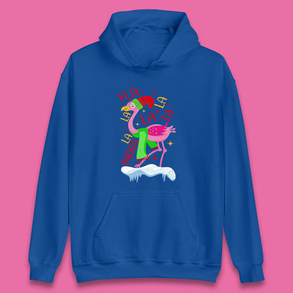 pink flamingo christmas hoodie