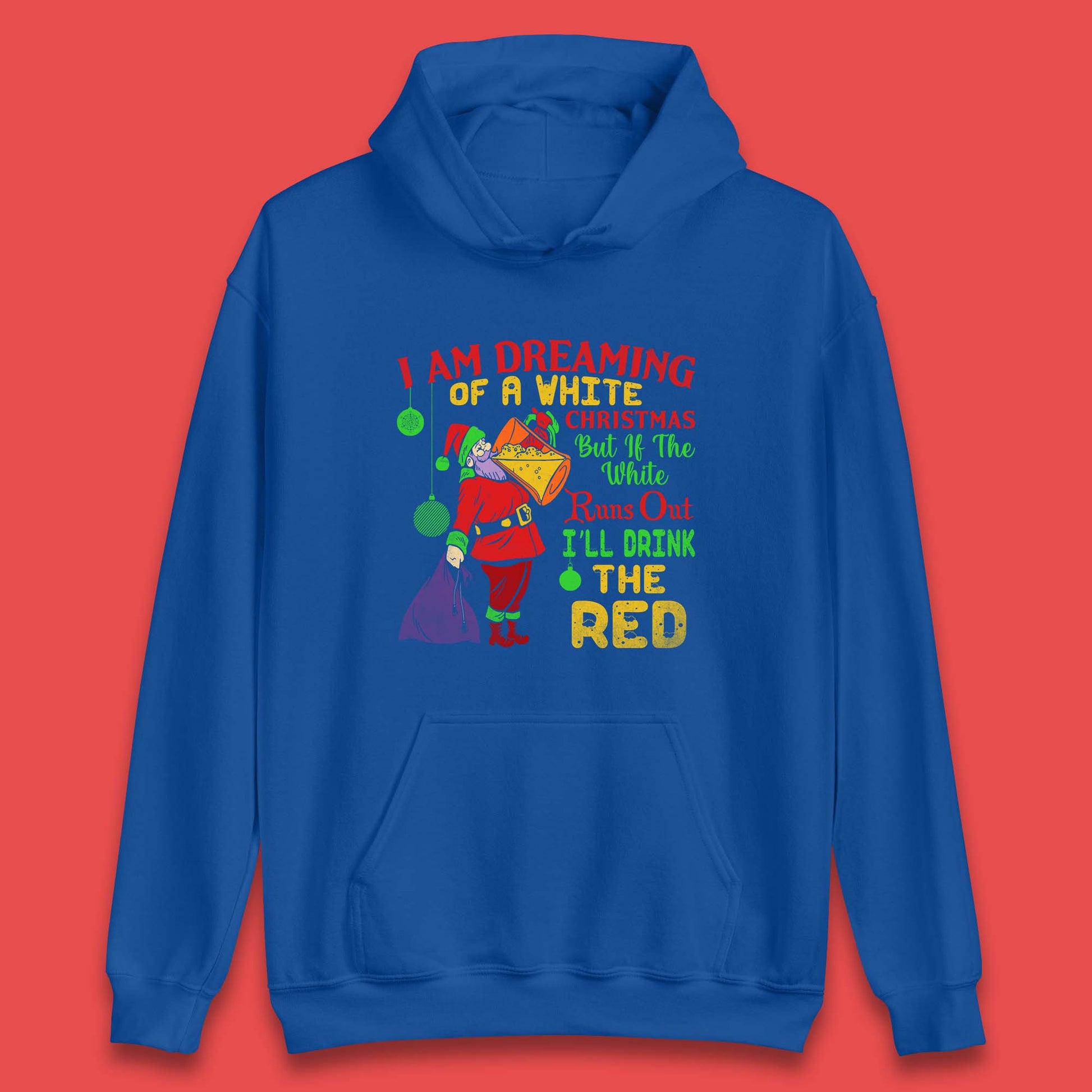 santa claus drinking hoodie