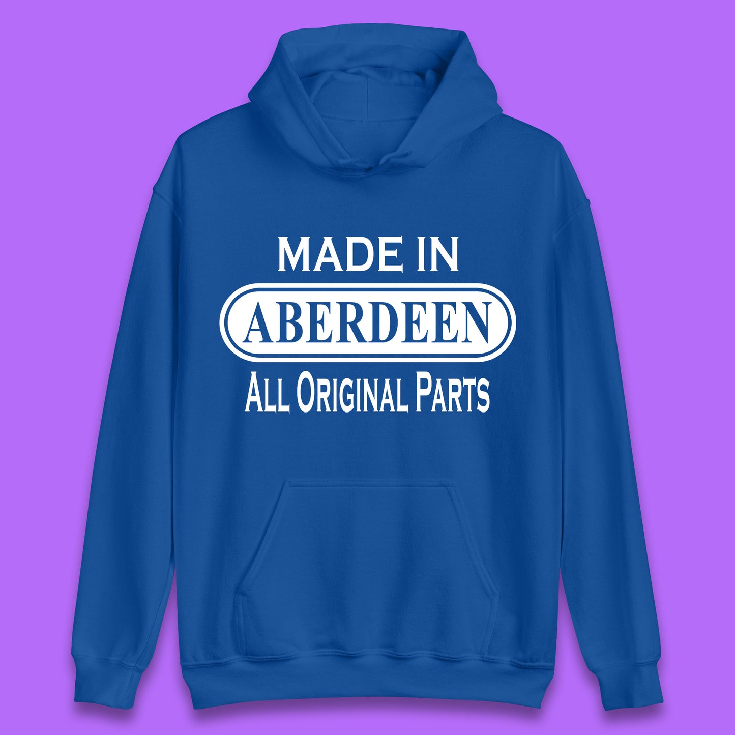 Made In Aberdeen All Original Parts Vintage Retro Birthday City In Scotland Gift Unisex Hoodie
