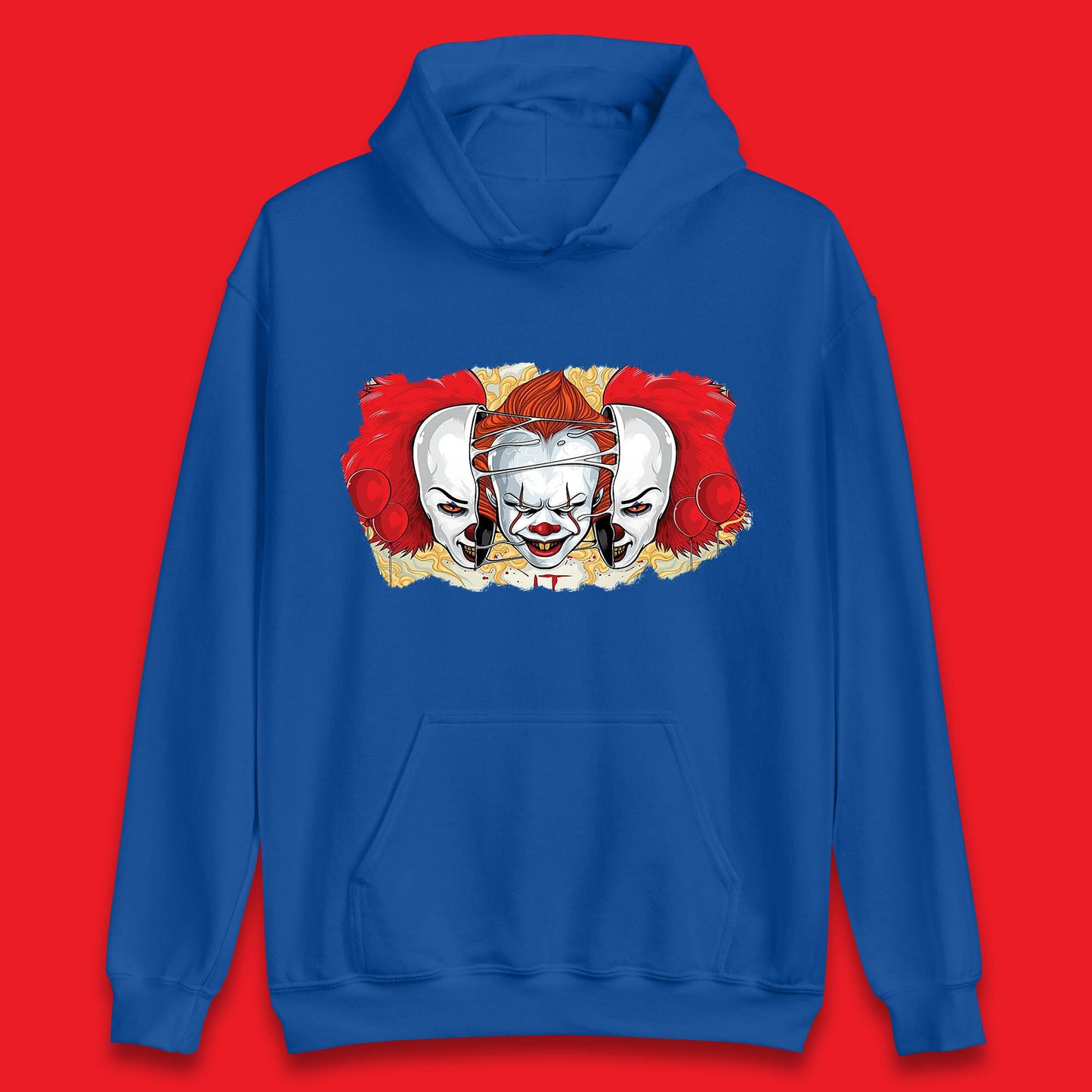 IT Pennywise Clown Halloween Horror Movie Character Evil Clown Costume Serial Killer Unisex Hoodie