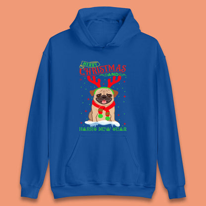 christmas pug dog hoodie