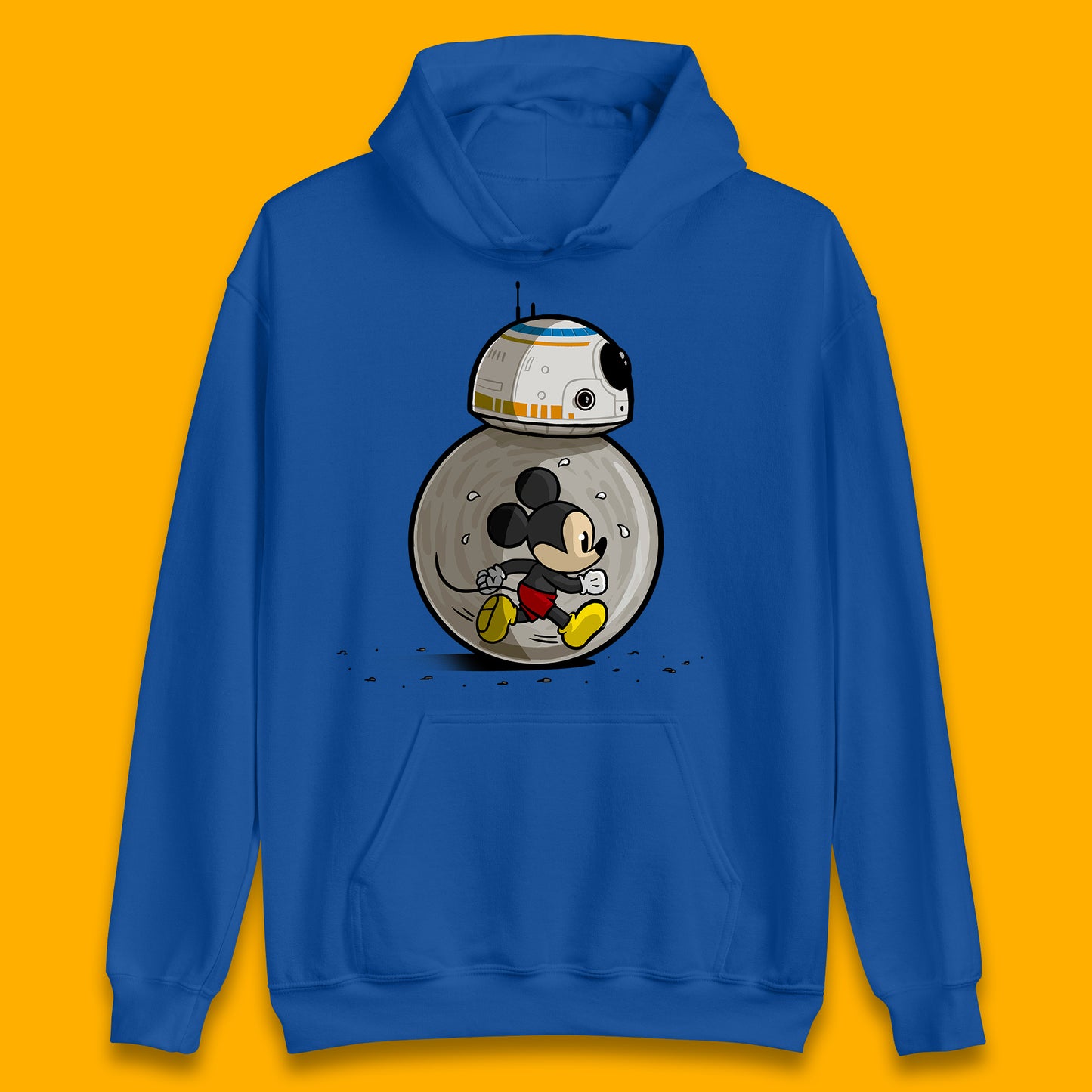 Disney Mickey Mouse BB-8 Funny Star Wars BB8 Running Mickey Disney Trip Star Wars 46th Anniversary Unisex Hoodie