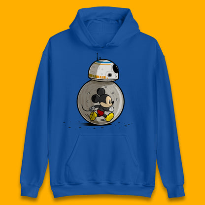 Disney Mickey Mouse BB-8 Funny Star Wars BB8 Running Mickey Disney Trip Star Wars 46th Anniversary Unisex Hoodie
