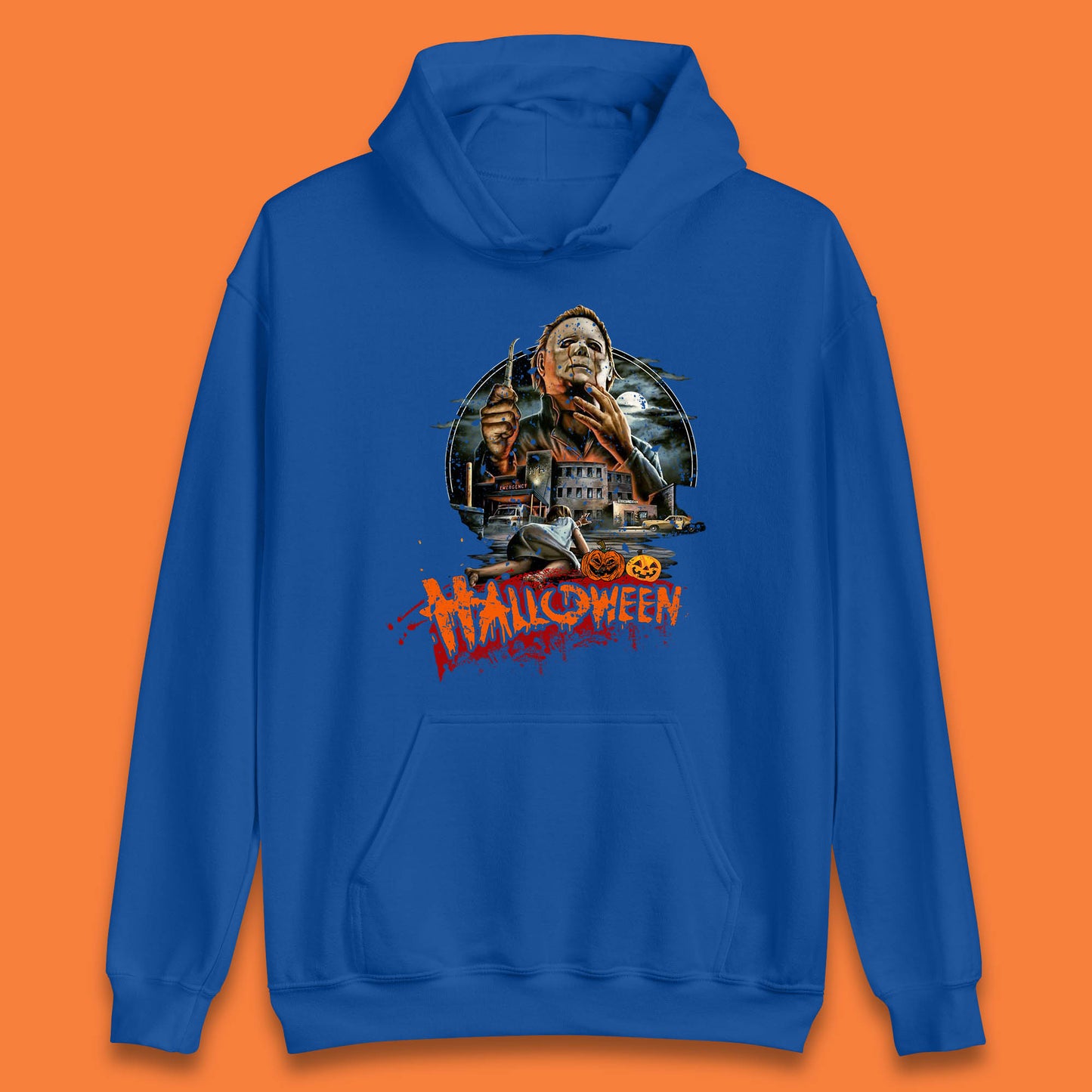 Halloween II The Nightmare Isn't Over Vintage Halloween Movie Poster Micheal Myers Horror Character Unisex Hoodie