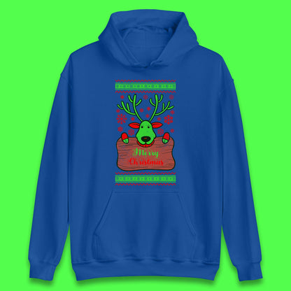 merry christmas reindeer hoodie