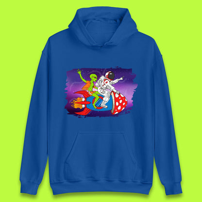 Alien & Astronaut Rocket Ship Unisex Hoodie