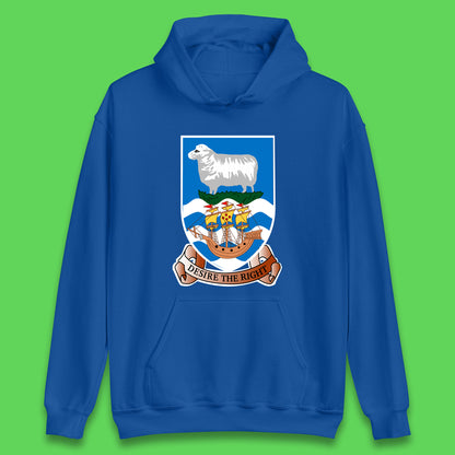 Coat Of Arms Of The British Overseas Territory Falkland Islands Coat Of Arms Of The Falkland Islands Flag Unisex Hoodie
