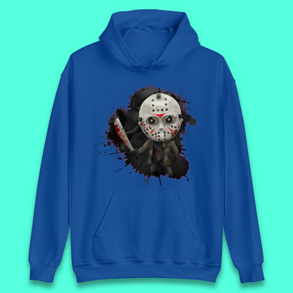Chibi Jason Voorhees Holding Bloody Knife Halloween Friday The 13th Horror Movie Character Unisex Hoodie