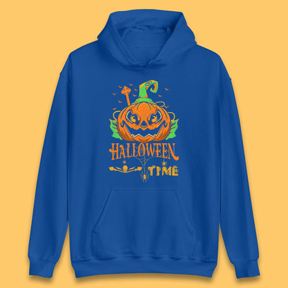 Halloween Time Scary Face Jack O Lantern Horror Pumpkin Halloween Scary Night Unisex Hoodie